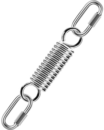 Paittesllly Poltrona sospesa a Molla in Acciaio Inox con 2 moschettoni, Molla sospesa Fino a 250 kg, in Acciaio Inox 304, per Sedia sospesa, Amaca, Sacco da Boxe, Hammock, Yoga