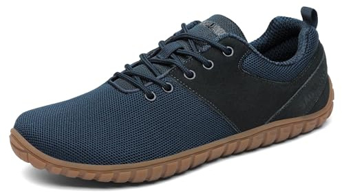 SAGUARO Barfußschuhe Wish Ⅰ- Herren Damen Knit Barfußschuhe - Breite Zehen Barfussschuhe - Outdoor Flexibel Barfuss Schuhe - Leicht Barfuß Zehenschuhe - Minimalistische Mit Zero-Drop Blau, Gr.44