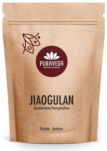 Jiaogulan Badekraut 100g getrocknet – Hochwertiger Badezusatz & Wellness – Gynostemma pentaphyllum zur äußerlichen Anwendung – Puraveda