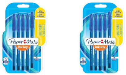 Papermate InkJoy 100ST Penne a Sfera con Cappuccio, Punta Fine da 0.7 mm, Confezione da 10, Blu