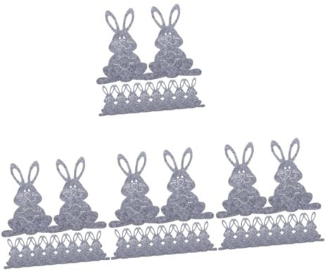 TOPBATHY 48 Stk Kaninchen Bestecktasche Osterhasen-Besteckhalter Bestecktasche Ostern Gabeltasche Esstischdekoration Geschirr Besteckständer Cutter Dekorationen Bankett schmücken Vlies