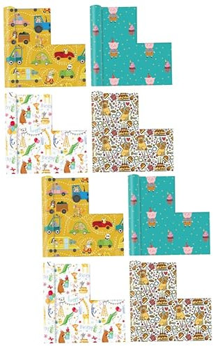FOMIYES 8 Stk tierisches Geschenkpapier Cartoon-Geschenkverpackungen Geschenkverpackungspapiere buchverpackung tiermotive geschenkpapier selber machen Packpapiere für Karikatur