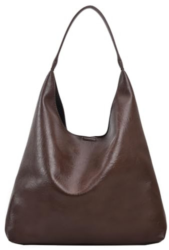 TIAASTAP Groß Handtasche für Damen Weiche Leder Tote Bag Shopper Tasche Damen Schultertasche Hobo Bag Shoulder Bag Uni Tasche Beuteltasche Tragetasche Umhängetasche mit klein Geldbörse