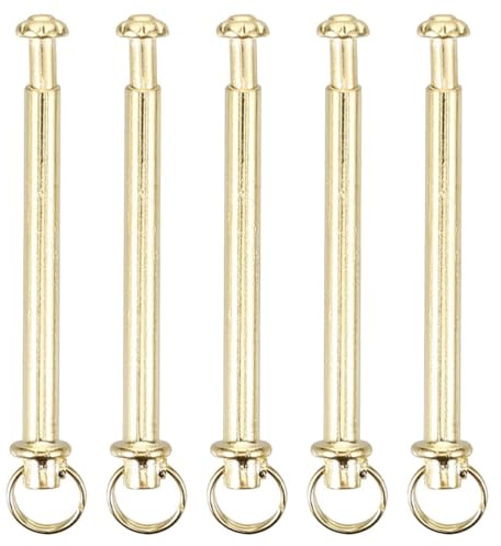 Alipis 5 Ensembles Accessoires De Ventilateur en Acier Inoxydable - Goupilles De Verrouillage DoréEs pour ÉVentails Pliants RéParation Pratique Et ÉLéGante