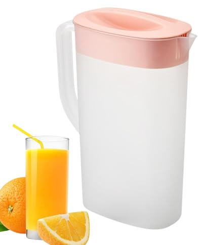 Wasserbehälter für Kühlschrank, 2500 ml, Limonadenbehälter, Eiswasserkrug, großes Fassungsvermögen, Kühlschrankkrug für Sojamilch, Kaffee, Saft