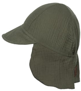 Ander Sonnenschutz Mütze Kinder Größe 50 - Sonnenhut Kinder Beige 100% Baumwolle für Jungen im Alter von 2–3 Jahren - Baby Sonnenhut Schützt den Kopf des Kindes Effektiv vor der Sonne