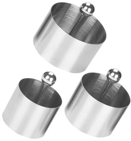 PHENOFICE Moldes Inoxidable Completo para Platos Fríos y Postres Moldes Circulares para Tartas