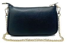 Chicca Borse Borsetta da donna in pelle, borsa a tracolla clutch pochette