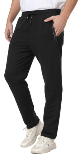 JustSun Jogginghose Herren Baumwolle Sporthose Herren Fitness mit Reißverschlusstaschen