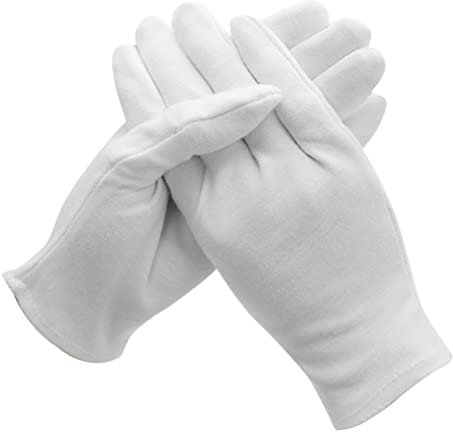 AUTSUPPL 6 Paar Weiße Baumwollhandschuhe Sicherheitshandschuhe Für Gartenarbeit Salon Leichte Schutzhandschuhe Wiederverwendbar Komfortabel Einheitliche Größe