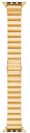 Michael Kors Damarmband i rostfritt stål eller acetat, kompatibelt med Apple Watch 38 mm/40 mm/41 mm, Aurora guld, Eine Grösse, Casual