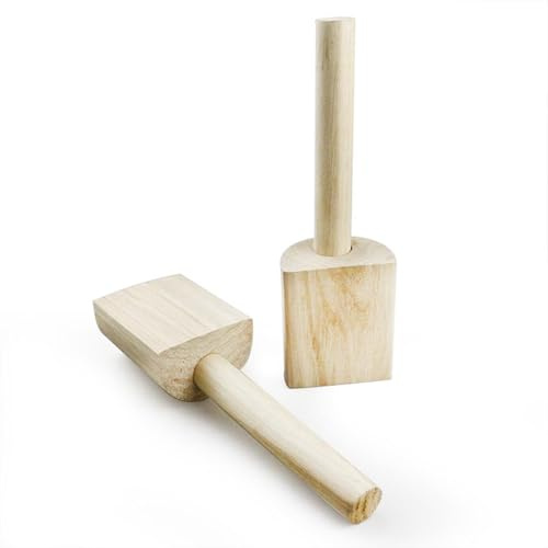 Wooden Pottery Hammer - Handmade Ceramic Art Paddle Mallet - Ergonomic Design Ceramic Art Modeling Tool for Leather Working, Craft Projects, Home, Kitchen