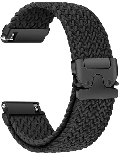 Geflochtenes Armband für Garmin Venu 3 2/Forerunner 255 265/Vivoactive 4 Damen/Herren,Uhrenarmband 22mm Nylon Band für Samsung Galaxy Watch 3 45mm/Gear S3 Frontier,für Amazfit Balance/GTR 3/GTR 3 PRO