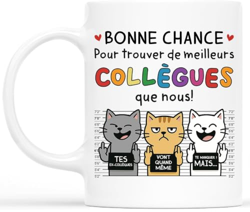 Cadeau Plus Mug Bonne Chance Pour Trouver De Meilleurs Collègues Que Nous - mug départ collègue humour, tasse collegue de travail, tasse humour collegue, cadeau depart collegue de travail