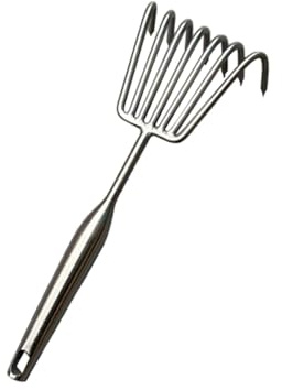 Colcolo Rastrillo de Garra de Acero Inoxidable con Agarre Firme, Multiusos, Herramienta de jardinería para Eliminar Malas Hierbas y Plantar, S