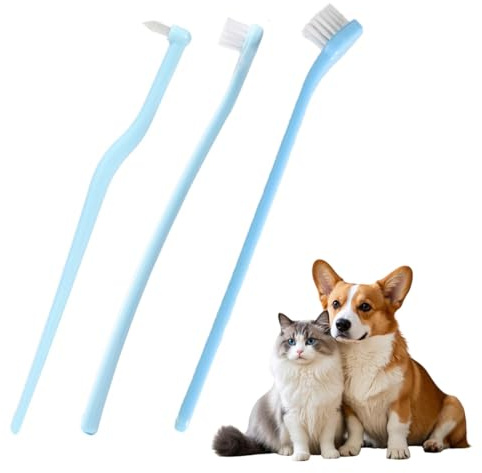 LACHT 3 Stück Katzenzahnbürste Für Katzen Hundezahnbürste Zahnbürste Weiches Haustier Zahnbürste Hunde Klein Katze Zahnpflege Hund Zahnbürste Toothbrush Für Empfindliches Zahnfleisch Von Haustieren
