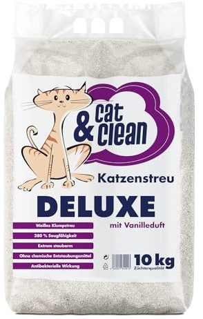 Cat & Clean 10 kg Katzenstreu Deluxe mit Vanilleduft