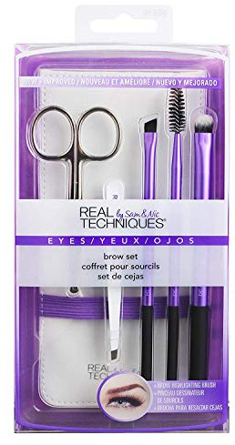 Real Techniques Brow Set - Kit de Brochas para Cejas, 180 g, Morado