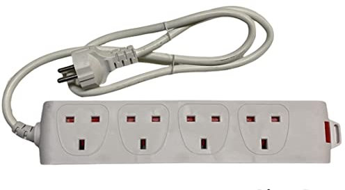 Europe Schuko Type E/F Travel Adaptor Extension 4 Way for France, Germany, Italy, Spain, all EU countries.