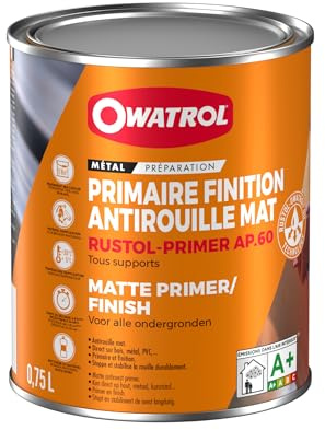 Owatrol | Rustol Primer AP60 Rostschutz-Grundierung | Hochwirksamer Korrosionsschutz für Metall & Stahl | 0,75 L rotbraun | Perfekte Haftung für Lacke & Farben