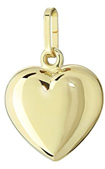 NKlaus 333 Gold gelbgold Herz Anhänger Ketten hochglanzpoliert 10,5x10mm Damen Mädchen 4760