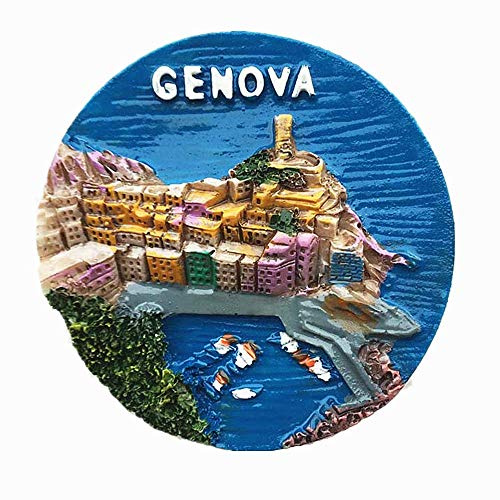 3D-Kühlschrankmagnet, Genova, Italien, Souvenir, Geschenk, Heim- und Küchen-Magnetaufkleber, Dekoration, Genova, Italien, Kühlschrankmagnet, Kollektion