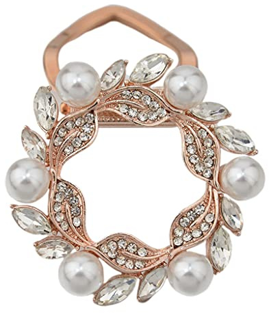 Baoblaze Damen Strass Perlen Schalclips Tuchclip Tuchhalter Tuchspange Tuchbrosche für Schal und Tuch