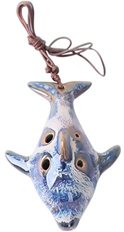 Classic 6 Holes Ocarina Alto C Ceramic Ocarina for Music Instrument Learner Fans Random Color