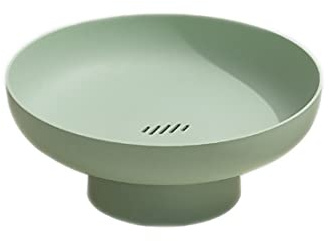Verve Jelly Round Fruit Bowl, Plastic Fruit Plate 26CM Vegetable Storage Basket Decorative Small Fruit Basket Kitchen Tray for Storage Tabletop Vegetable Bread,Shatterproof, Dishwasher, BPA Free