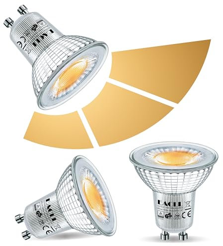 EACLL GU10 LED Warmweiss 6W 3-Stufen Dimmbar über Gewöhnliche Druckschalter, 2er-Pack. 565 Lumen 2700K Ersetzt 75W Halogenlampe, 3 Helligkeit 3-in-1 Spot, Flimmerfrei 38° Strahler, Dimmen ohne Dimmer