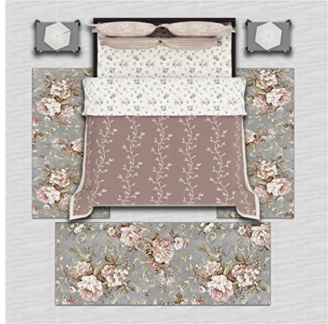 Bettumrandung 3 Teilig Teppich Läufer Flur Rutschfest Waschbarer 3D Teppich Modern Geometrisch Bettumrandung Schlafzimmer 3Teilig Kurzflor Teppich bettvorleger Läufer Teppich ,Blau,2x80x150+1x80x300