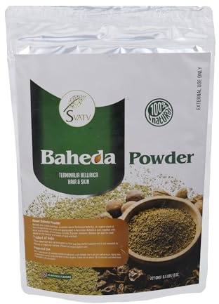 SVATV Baheda-Pulver | Bibhitaki | Terminalia Bellirica | Baheda | Haarwachstum | Haut- & Haarpflege | Entgiftung & Verjüngung | Größe – 227g