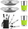 12 Piece Camping Mess Kit,Camping Cooking Utensils Accessories with Plates Cups Forks Spoons and Knives for 2 People,Stainless Steel Camping Cutlery Set with Mesh Bag for Backpacking, Hiking, Picnic
