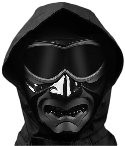 Airsoft Maske Halloween Vollgesicht Schädel Maske Balaclava Gesichtsmaske Anzug,Für Cs Kriegsspiel, BB Gun, Jagd, Paintball