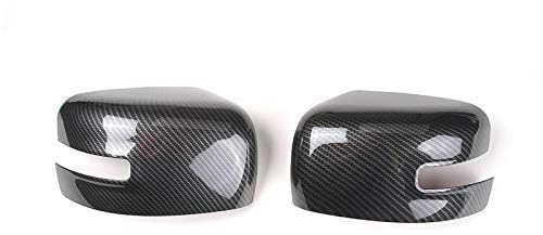 TUBIC Calotte Ricambio specchietti Esterni per Jeep Renegade 2015+,Calotta Specchio Laterale Copri Retrovisori Tappo Ricambio,1 Pair Carbon Fiber Black