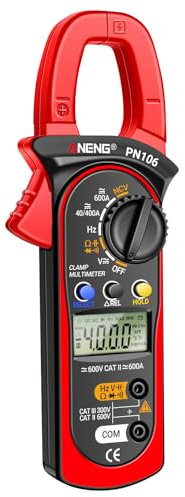 ANENG Digitale Stromzange 4000 Counts Automatisches Multimeter mit Spannungsinduktion NCV Tragbares Multimeter LCD Display AC/DC Spannungsmessung Widerstand