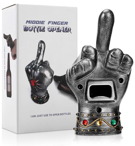 Orlabno Faust-Bierflaschenöffner – perfektes Gag-Geschenk für Männer, Vater, Ihn und Freund (Silber)