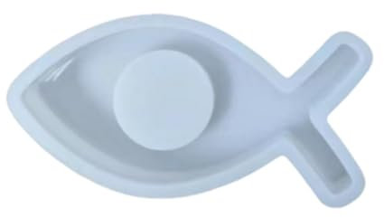 1/2 Stück Fisch-Kerzenhalter-Form, Silikon-Kerzenform, Fischform