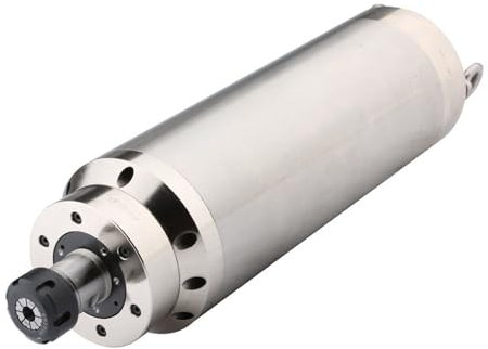 4KW Water-Cooled High Torque Constant Power Metal Milling Spindle, with ER25 Chuck and XY20 4 Hole Aerial Plug, 100mm Diameter, for CNC Machine Tool Milling and Grinding