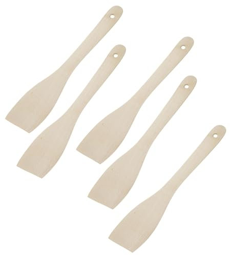 Westmark Spatel/Schaber Woody, 5 Stück – Perfekt zum Umrühren und Mischen, Länge: 30 cm, Holz – Hellbraun, 138122E3