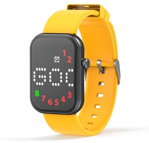 Digital Armbanduhr Kinder Digitaluhr Kinderuhr Fitnessarmband Schrittzähler Kinder Junge Mädchen Armband Fitness Tracker Kinder Uhr Fitnessuhr Schlaftracker Wecker Wasserdicht Kalorie Sport Laufuhr