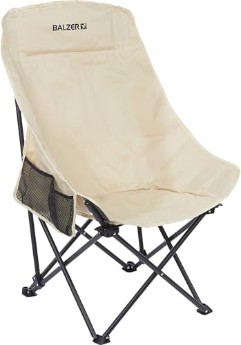 Balzer Komfort-Faltstuhl Angel Camping Stuhl mit Nackenbereich und Transporttasche, Maximales Personengewicht 150kg