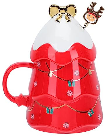 MAGICLULU Weihnachts-kaffeebecher Keramik Cartoon-becher Mehrzweck-aufbewahrungsbecher Weihnachtsbecher Kreativer Wasserbecher Stilvoller Wasserbecher