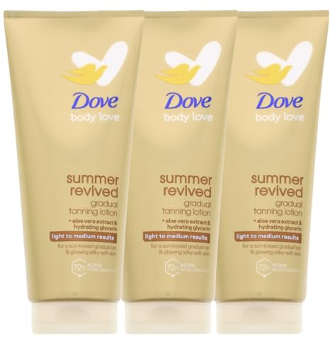 3x Dove Summer Revived Self Tan Bodylotion je 200ml Light to Medium