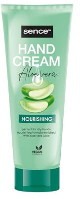 Sence Crema mani aloe vera, cura giornaliera per le mani con vitamina A e vitamina C, crema vegana Skincare per le mani, crema idratante antinfiammatoria, crema all'aloe vera (2 x 75 ml)