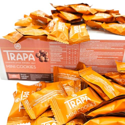 Galletas Mini Cookies Trapa - 200 Galletas Envueltas - Galletas de Chocolate Mini Cookies