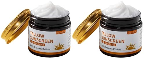 Lozione solare SPF 50 2 x 50 ml, crema solare non grassa, protezione solare leggera, a banda larga, impermeabile, resistente al sudore, per attività all'aperto, piscina, sport, uso quotidiano