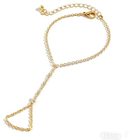 JOOTUEPO Collana a mano in oro con anello per dita, Gold Hand Chain Bracelet per Donne, Braccialetti Donne Oro, Regali di Coppia, Regalo Amica, Regalo Fidanzato, Regali Mamma