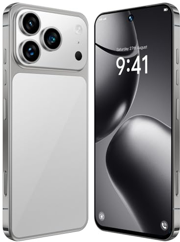 I17 Pro Max Telefono Cellulare 5G Sbloccato Android 15 Telefono Dual SIM Smartphone Con Fotocamera Da 108 MP E 78 MP Batteria Da 8000 MAh Standby 16 GB E 1 TB Smartphone A 10 Core,Grey-7.3 Inch