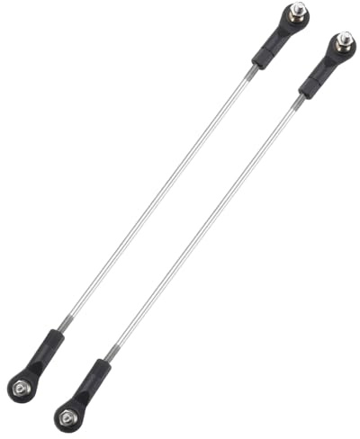 sourcing map 2Pcs Adjustable Turnbuckles Camber Link,184-194mm | Turnbuckle Rod Steering Servo Linkage with M3 Ball Head Rod Ends for RC Car Replace Parts
